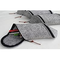 Spiralmäppchen SPACE 1 - für Unterwegs und zu Hause - zum Verschenken oder selbst benutzen -Federmäppchen aus 3 mm Wollfilz mit Reißverschluss. HANDMADE with LOVE - Design firstloungeberlin