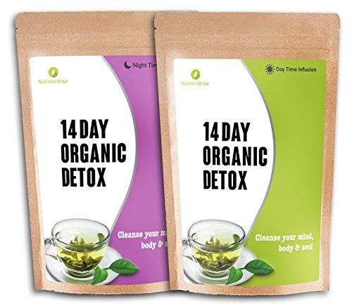 NUTRIENT WISE Orgánico Detox Té Verde De Hierbas Naturales De Pérdida De Peso Suplementos De Dieta (Infusión durante el día & Noche tiempo )