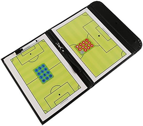 Fiturbo Folding Football Coach Board Plate Book Set With Pen Dry Erase Soccer Teaching Clip Coaching Clipboard