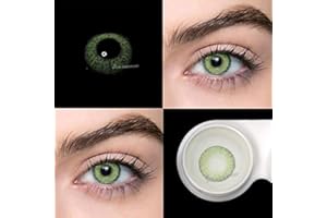 BIO-ESSENCE MISLENS Pack Lentillas de Hidrogel blandas 1 par Lentes de contacto color verde sin graduación. Duración: 12 meses. Incluye de regalo 1 estuche y 10ml de solución (VERDE GEMA)