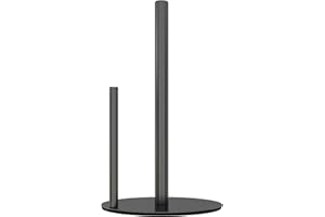 NIFFGAFF Porta asciugamani di carta Portarotolo da cucina nero, Porta asciugamani di carta in acciaio inossidabile di alta qualità per organizzare il rotolo da cucina, Dispenser per rotolo da appoggio