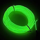 Seguro y ecológico: este cable EL es un material de baja frecuencia, no tóxico, con baja disipación de calor, bajo consumo de energía, material de iluminación duradero e impermeable. Puede ofrecer una iluminación de 360 grados.