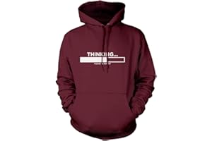 HotScamp Thinking Please Be Patient Kids and Adults Unisex Hoodie Funny Slogan Sarcastic