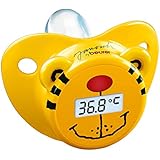 Beurer JFT-20 - Chupete-termómetro en forma de osito, color amarillo y negro