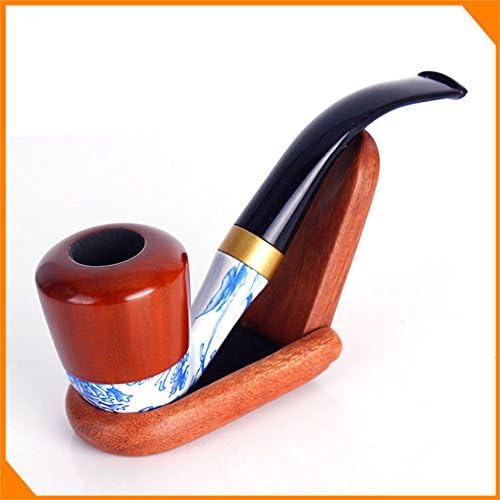 Kenyr   Blue-tiled stamp pipe to clean the filter insert smoking set resin Pipe