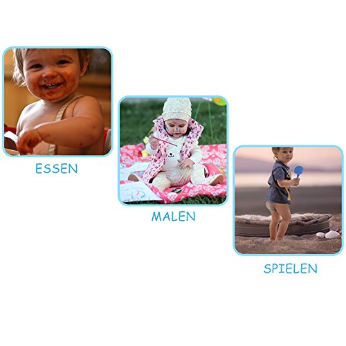 Lictin 2 Set Lätzchen Lätzchen mit Ärmeln Baby Lätzchen Ärmellätzchen Baby Ärmellätzchen Lätzchen Baby Lätzchen wasserdicht - 7