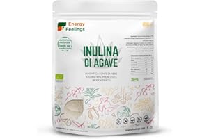 F ENERGY FEELINGS Energy Feelings Inulina da Agave in Polvere BIO | Prebiotico | Dolcificante Naturale Ipocalorico Senza Glutine e Senza Zucchero | Inulina Biologica 1Kg