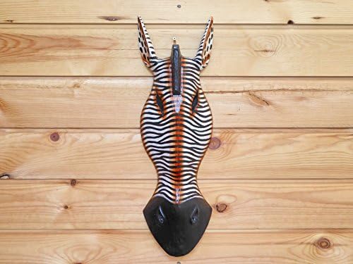 Wooden Hand Carved & Painted Beautiful Zebra Mask African Tribal Ethnic Style 50cm.....
