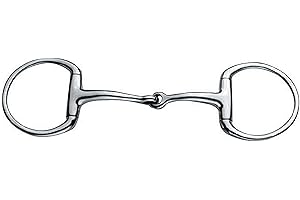 JP Korsteel Stainless Steel Jointed Eggbutt Snaffle Bit, 5.5"