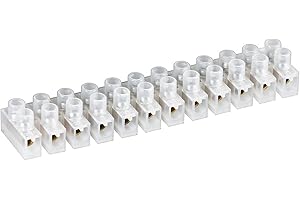 CABLEPELADO Regleta de conexión de Cables eléctricos | Clema/Empalme Cable | Apto para Sección 6mm | Intensidad 5A | Transparente