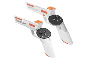 Eyglo Pistolet de Jeu VR pour Quest 3,Supports de Contrôleurs pour Poignée Quest 3,Augmentation de l’Expérience de Jeu pour Le Jeu de Tir VR, pour Jeu FPS,Accessoires pour Quest 3