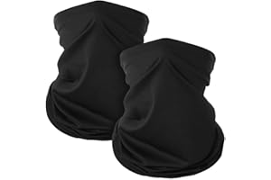 Rseuphiee 2 Pezzi Scaldacollo Multifunzione, Passamontagna Tubolare Multiuso, Scaldacollo Traspirante Elastico, Lungo per Uomo Donna, per Motociclismo, Ciclismo, Escursionismo e Corsa