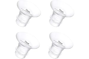 4 st bröstpumps flänsinsats 17 mm kompatibel med Momcozy/Spectra/Medela/eufy/Elvie/Lansinoh/Paruu P10 bröstpump, passar för Momcozy M5/M9/M6/V2 Pro/V2 pro/S12 Pro/eufy E10 S1 S1 Pro, 24 mm fläns