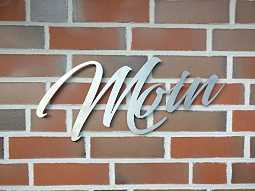 Preisvergleich Produktbild Schild Moin Edelstahl 60cm x 25cm für die Hauswand
