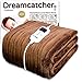 Price comparison product image Dreamcatcher Luxury Fleece Heated Washable Electric Blanket Throw, Cream Chocolate Brown, Extra Large 200 x 130cm Overblanket, Timer, 9 Control Settings …