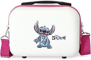Disney Adorable Stitch Trousse de Toilette Adaptable Blanc 29x21x15 cms ABS Rigide 9.14L 0.6 kgs