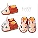 Lovely Rabbit Winter Baby Shoes Warm Indoor Slippers(Brick Red, 4-5 Years Old)