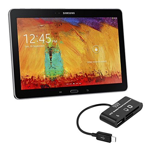 kwmobile 3in1 Micro USB OTG Kabel Adapter für Samsung Galaxy Note 10.1 P600 Edition 2014 - Card Reader Tablet Kartenleser Anschluss für USB 2.0 / SD Karte / Micro SD Karte in Schwarz