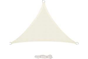 EUGAD Sonnensegel 200g/m² inkl Befestigungsseile Premium HDPE Wetterbeständig Atmungsaktiv Dreieck rechtwinklig,luftdurchlässig, wasserdurchlässig, für Terrasse, Garten, Balkon, Camping