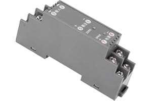 Hyuduo Stromsensor, Wechselstrom 0-10A Eingang, DC 0-10V Ausgang, Grau, Typ K Stecker, DIN 35mm Kante