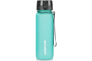 UZSPACE Sports Water Bottle 500ml/800ml/1L/1.5L, BPA Free Tritan Leakproof Reusable Water Bottles With Strainer for Adults Kids School Gym Running Outdoor