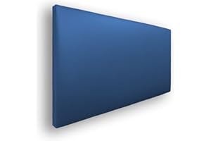 Silcar Home - Cabecero de Cama Tapizado en Polipiel Liso, Modelo Jep (Azul, 115 cm) - Cabecero Acolchado - Cabezal Tapizado - TNT Transpirable - Cabecero Original - Transporte Incluido