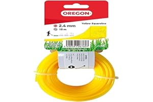 Oregon 69-412-Y Yellow Square Strimmer Line/Wire for Grass Trimmers and Brushcutters, 2.4 mm x 15 m