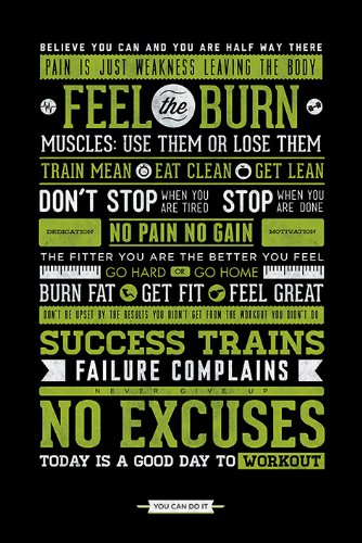 Pyramid Generic Gym Motivational Maxi Poster, Multicolore, 61 x 91,5 cm