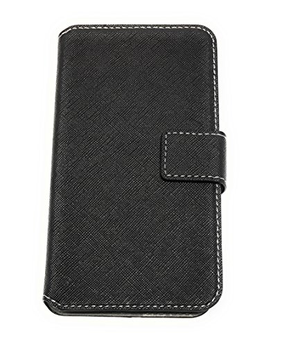 Preisvergleich Produktbild Stylisches Bookstyle Handytasche Flip Case mit integrierter Silikonhülle für "Sony Xperia XZ" Handy Tasche Schutz Hülle Etui Schale Cover Book Case Wallet schwarz