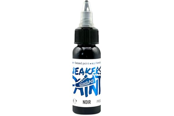 Peinture pour Cuir et Textile - Noir - 30ml - Personnalisation Sneaker, Chaussure, Veste, Sac, Vêtement, Jean | SneakArts