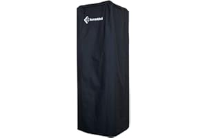 KRATKI Wetterschutzhülle für den Patio Gaskamin | 129 x 46 x 46 cm | schwarz mit weißem Logo | 100% Polyester | PVC-Träger | Abdeckplane ideal als Terrassenofen Abdeckung | Wasserdicht & Winddicht