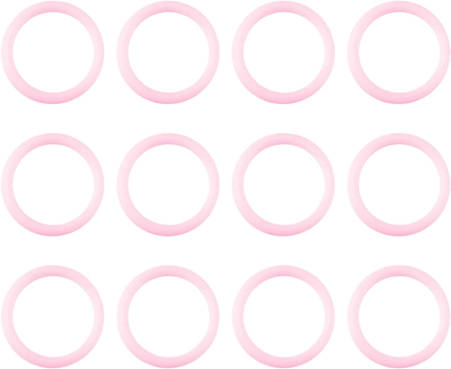 12 Piezas Anillo De Silicona Chupete,Chupete Bebé Clips,Adaptadores Para Chupetes Mam,Soporte Suave Mordedor,Regalos Para Niños,Accesorios para Baby Shower,Rosa,Kiuiom