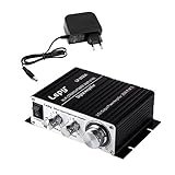 LEPY LP- 2020A + HIFI (2 x 20W) Amplificador Audio para MP3 MP4 Amplificador Estereo para Telefono Ordenador DAC y etc Negro + Fuente de Alimentacion de CA Adaptador de Cargador DC 13.5V 3A
