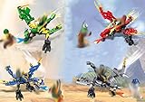 lego ninjago drache grün bauanleitung Maße der Drachen: 14 x 11 x 9 cm