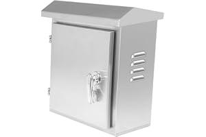 SXKBYQ Coffret Electrique Etanche Extérieur en Acier Inoxydable, Cache Compteur Electrique Mural, Convient aux Applications Intérieures et Extérieures (400x300x180 mm)