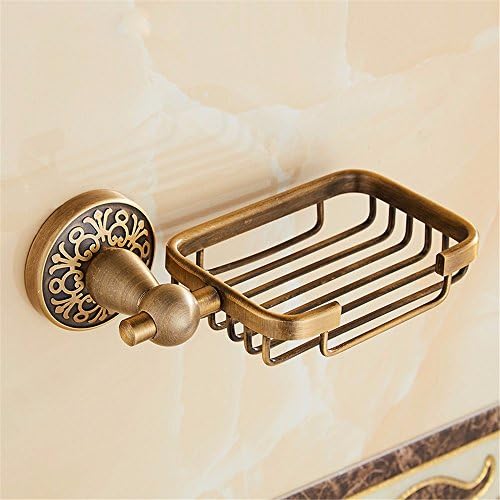 MmDLai Antique Soap Rack Soap Soap Rack Bathroom Rack Perforated Space Aluminum Soap Box Soap Dishes