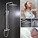 Produktbild Chrom-Dusche-Mixer, quadratisch, Regen-Hose mit thermostatic Mixer-Ventil/Regen-Duschkopf, die Handbrause/Riser-Brauseschlauch All-in-One