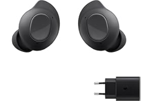 Samsung Galaxy Buds FE + Cargador - Auriculares Inalámbricos, Cancelación de Ruido Activa, Ajuste Cómodo, 3 Micrófonos, Control Táctil, Bajos Graves, Gris (Versión Española)