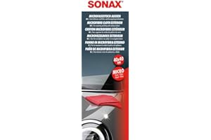 SONAX Panno in microfibra per esterni dell'auto. Elimina residui polish e cera senza graffiare. Per la finitura perfetta della vernice | Art. 04162000