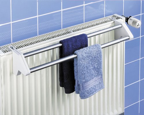 WENKO 3702100 Heizkörper-Wäschetrockner Standard – ausziehbar, Aluminium, 62-110 x 11.5 x 13 cm, Aluminium - 5