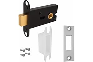 FUNNYTEK Bathroom Toilet Door Deadbolt Lock, 55mm Stainless Steel Door Deadbolt for Toilet Restroom Bathroom