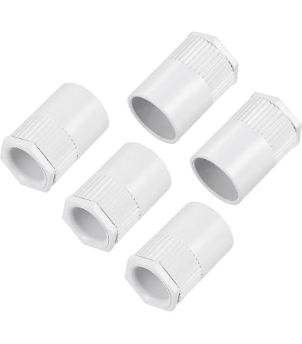 Uxcell Accoppiatore Dritto In PVC Per Tubi Elettrici Da 20 Mm. Confezione Da 5 Pezzi. Nuovo.