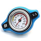 Producto de alta calidad. Hemore - Tapón para radiador de Coche DE 0,9 Bar 1,1 Bar + medidor de Temperatura del Agua para Coche