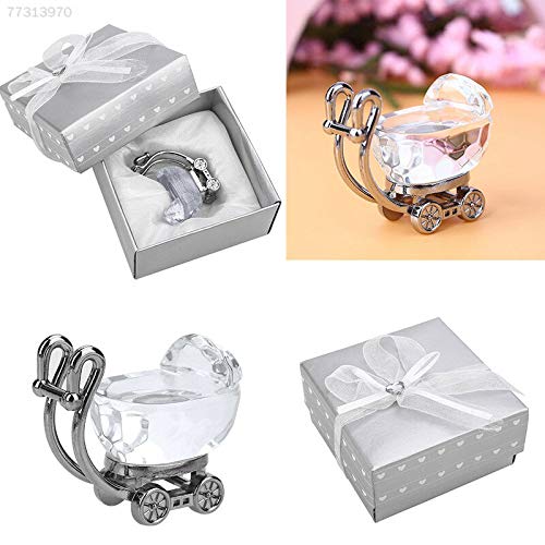 ELECTROPRIME 1527 Kids Crystal Carriage Mini Car Ornament Baby Shower Gift Souvenir for Guest