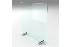 ‎BIJON BIJON Kaminschutzgitter aus Spezial-Sicherheitsglas, Hitzeschutz Funkenschuztgitter, Ofenschutzgitter aus echtem ESG-Glas, Kamin Ofen Glas Funkenschutz FIREclassic 50 x 60 cm