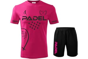 ZENA Kit Maillot Short Fluorescent Padel t-Shirt Paddle World Smash Tennis Compétition