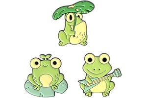 AOTEMAN Niedliche Frosch Emaille Brosche Pin Set Cartoon Tier Pins Kreative Revers Pins Frosch Emaille Pin Brosche für Rucksäcke Abzeichen Hüte Taschen, Metall