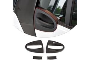 PIUGILH Auto türgriff Schüssel Dekorative Abdeckung Geeignet für Mercedes Benz Smart 2009-2015 Zubehör,Dekorative Aufnäher für Außentüren,Äußere Tür Schüssel Schutzhülle (Schwarz)