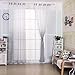 Produktbild WOLTU® VH5855gr1 , Gardine transparent mit Schlaufen in gestreift Leinen Optik mit Farbverläufen Schlaufenschal Vorhang Stores Voile Fensterschal Dekoschal für Wohnzimmer Kinderzimmer Schlafzimmer Küche , 140x225 cm , Weiß + Grau