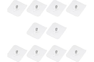 XIASHENG 10 Pezzi Ganci Adesivi Muro,Gancio Accappatoio Appendi Asciugamani Bagno Appendino da Muro Fissaggio a Parete Senza Foratura per Bagno,Cucina e Soggiorno,Carico Massimo 2 kg-6×6 cm